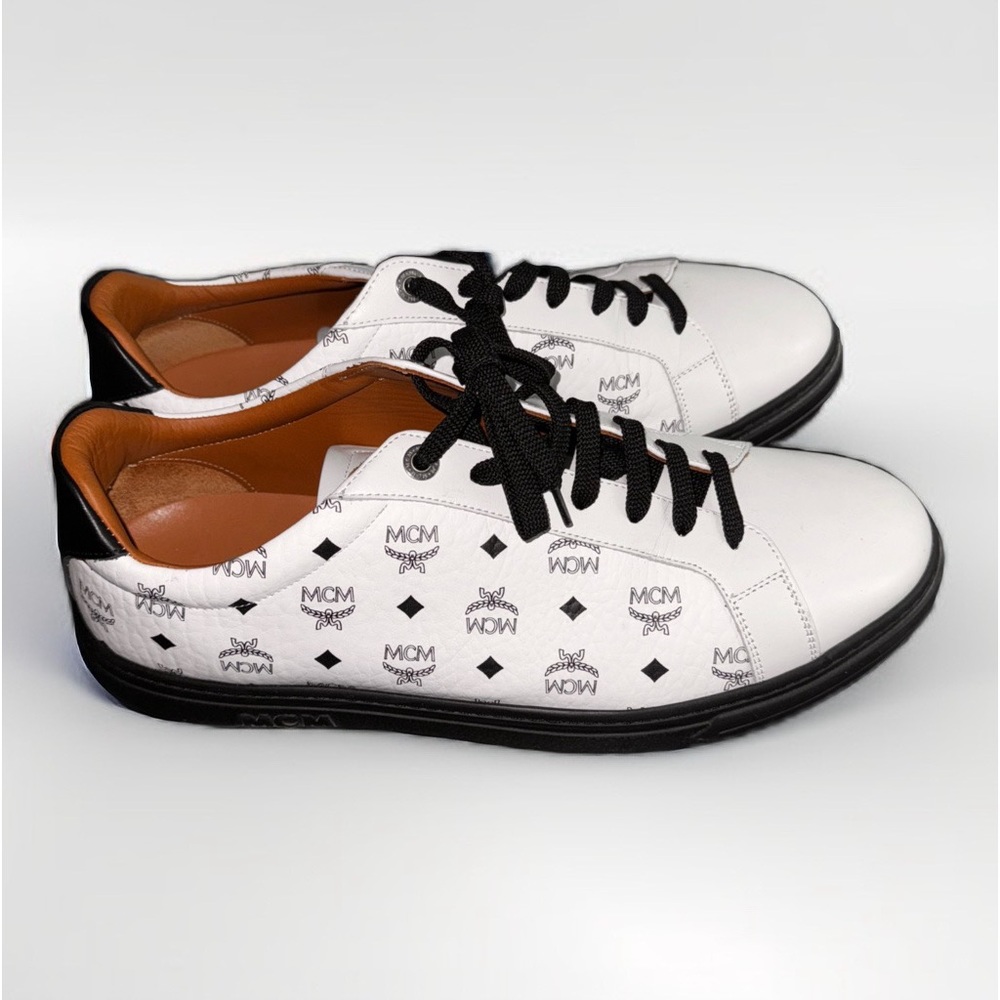 MCM Black & White Men Sneakers 

Model # MEXCATD04BK045